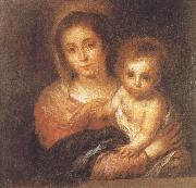 Napkin Virgin and Child Bartolome Esteban Murillo